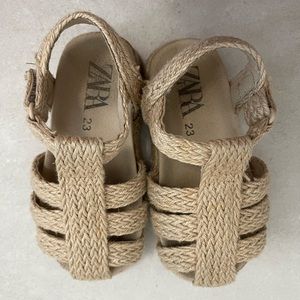 Zara jute sandals size 23